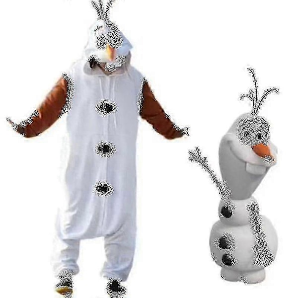 Olaf Frozen Vuxen Snögubbe Kostym Kigurumi