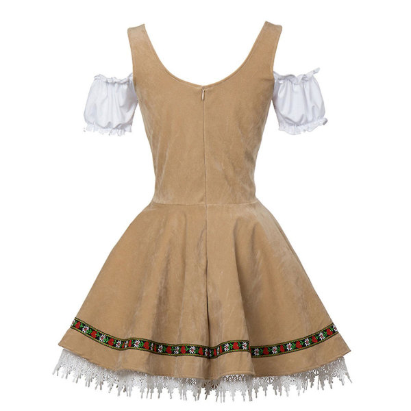 Rask levering 2023 Beste Oktoberfest-kostyme for kvinner Tysk bayersk Dirndl Ølpike Fancy Dress S - 4xl Purple  White M