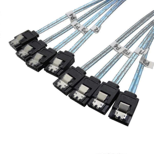 Sas-kabel Sata-kabel Hög Hastighet 6gbps 4 Portar Kompatibel Med Server 0,5 Meter