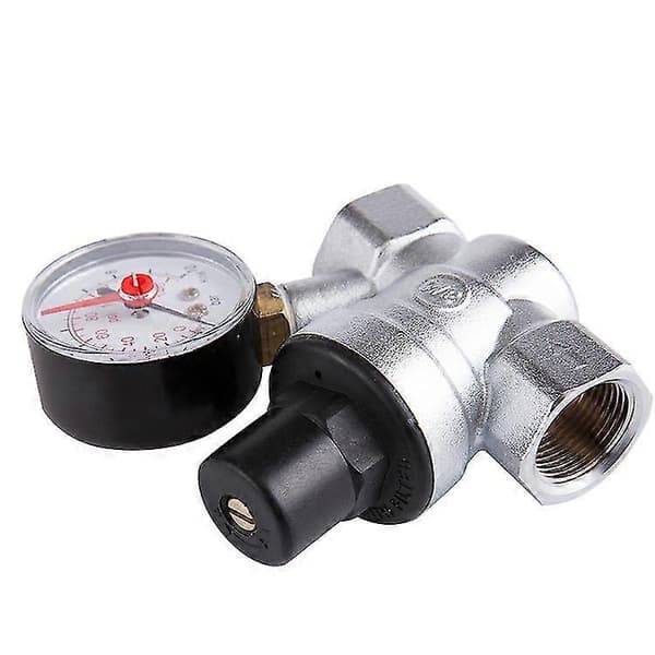 DN20 vattenreducerare 3/4 tum vatten tryckregulator med tryckmätare med Manometer 10 Bar 1 styck - ya