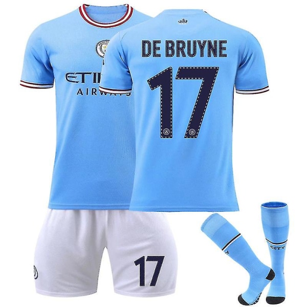 22-23 Manchester City Champions League-trøje nr. 17 De Bruyne 18