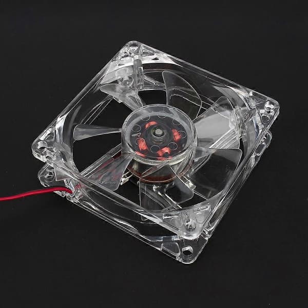 4-pin DC 12V 80mm Blå LED Lys CPU PC Datamaskin Kjølevifte