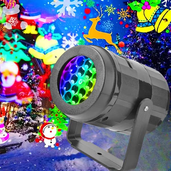 Nattlys snøfnuggprojektor snøfnugg juleprojektor