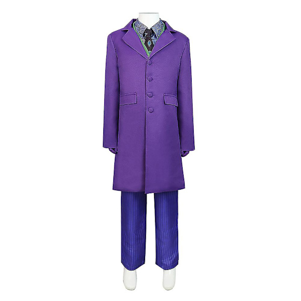 Kids Dark Knight Kostym Heath Cosplay Ledger Coat Byxor Väst Outfit Halloween Karneval Fest Presenter Kostym För Pojkar Flickor Barn 130