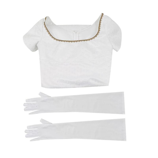 Cosdaddy High Quality Bridgerton Cosplay kostym för vuxna kvinnor flicka Halloween karneval aftonklänning Performance kostymer L