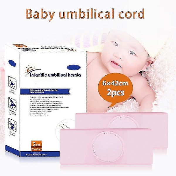 2 st Baby Navelbråcksbehandling Bälte Spädbarn Barn Elastiskt Navelskyddsbälte
