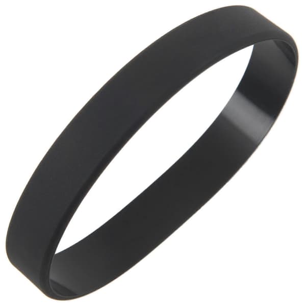 Silikon Gummi Elastisk Armbånd Mansjett Armring Svart