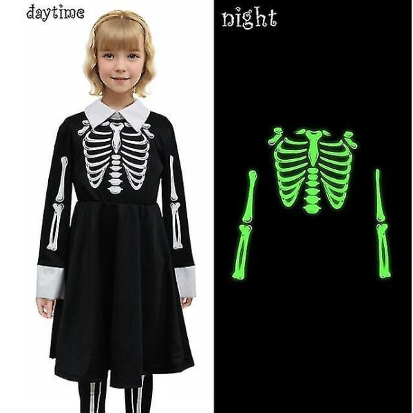 Halloween Kids Ghost Clothes Cosplay kjoler 140CM