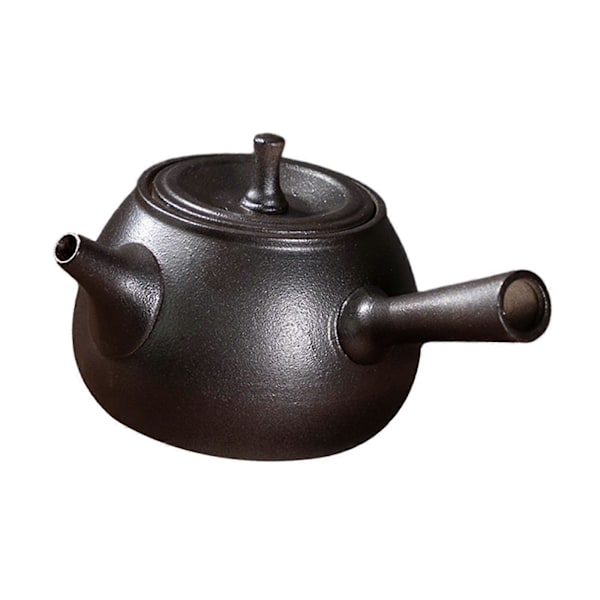 Keramisk tekande med låg elegant med tefilter til camping picnic vandreture