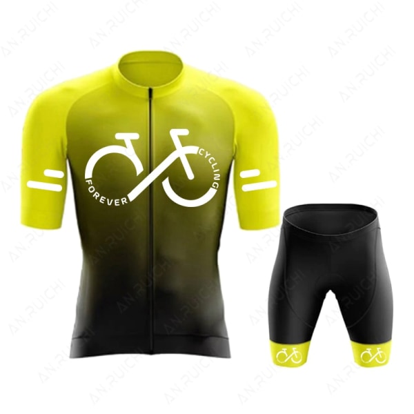 Set 2023 Sommar Ropa Ciclismo Cykelkläder för herr Cykelkläder Gradient Färg Mountainbiketröja Sportkläder A13 4XL