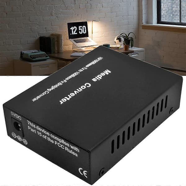 20km Sort Hurtig Ethernet Fiber Media Converter SC Optisk Transceiver