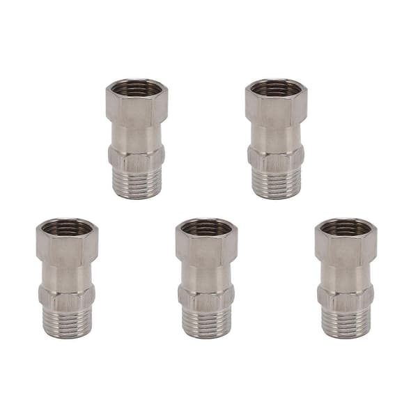 Rustfrit stål G1/2 hungevind rør adapter 5 stk til VVS vand gas montering
