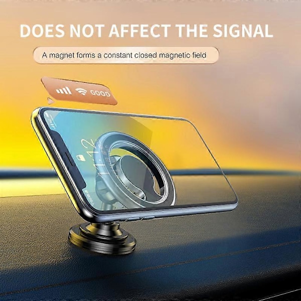 Magnetisk Bilinstrumentbräda Telefonhållare Fäste för Magsafe IPhone12 13 14 Pro Max Samsung Xiaomi 360 Graders Rotation Mount Stativ