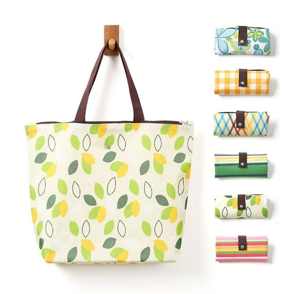 Kannettava taitettava vedenpitävä printed kantolaukku Shopper Pussi Olkalaukku Käsilaukku ostoksille|matka|säilytykseen Style-8