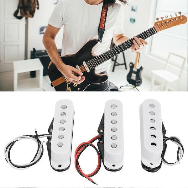 3 stk. Single Coil Pickup Sæt til Hals til Elektrisk Guitar