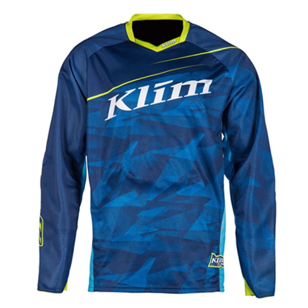 Sommar FOX mountainbike terrängdräkt MTB lång T-shirt blue M