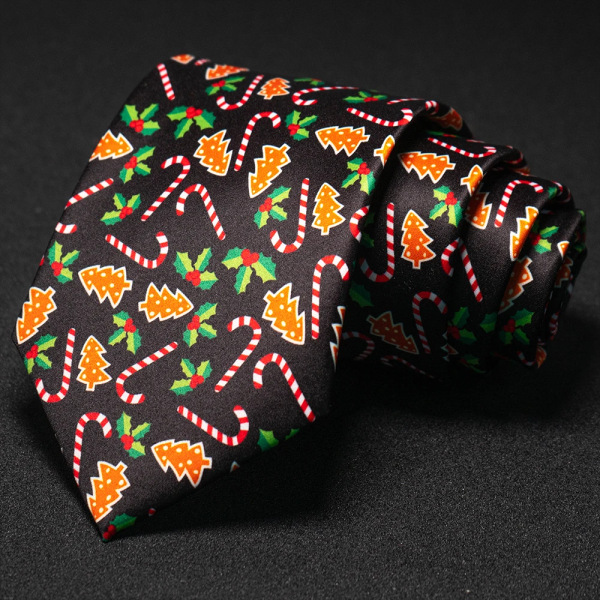 EASTEPIC Slips med klassisk trykk Fasjonable slips for menn Fargerike slips for menn Julefest kvalitetstilbehør julenissen style 8