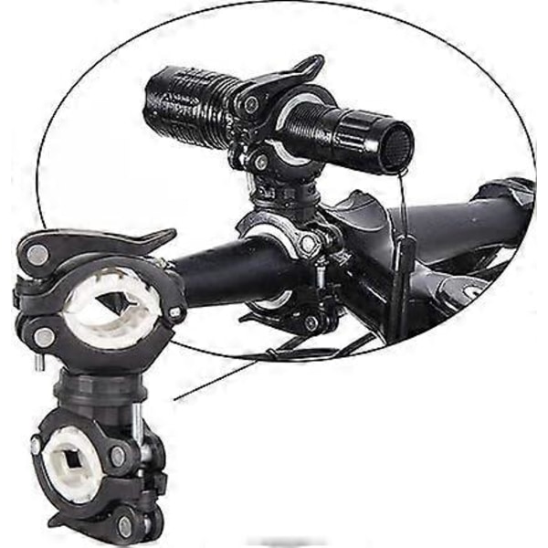 Cykellygteholder, 2 stk. Cykellygteholder, 360 Justerbar Cykellygteclips, Universal Cykellygteclips Monteringsbeslag 2 Farver