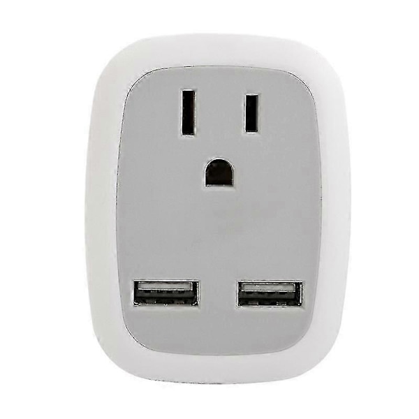 Europeisk Reseadapter, Internationell Strömadapter med 2 USB