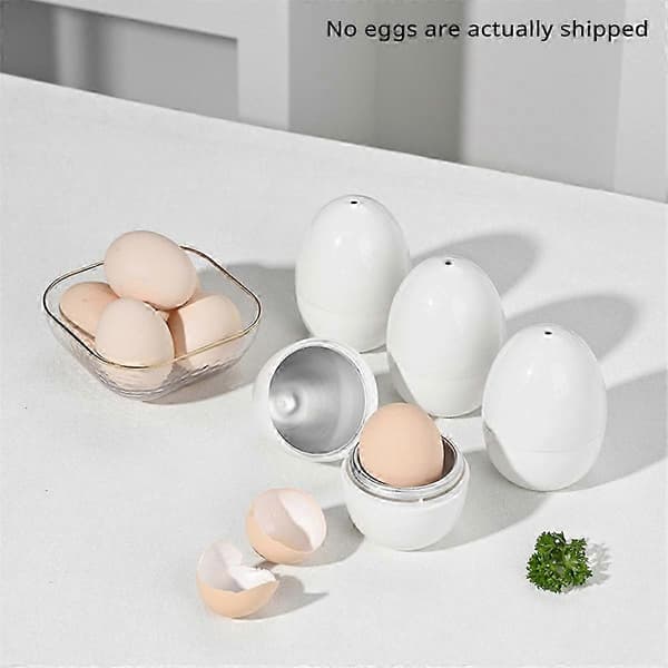 Mikrobølgeovn Eggdamper for koking av bløtkokte egg Mini Hjemmeapparat Varmeboks 4 Eggs