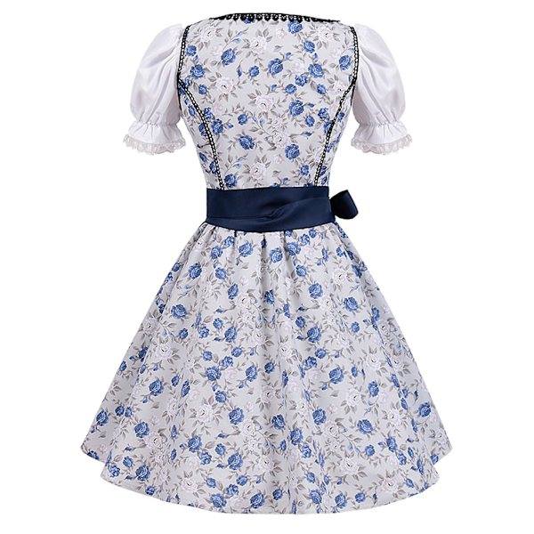 Oktoberfest-kjole med snøre med forklæde Festival Traditionelle bayerske ølkostumer Tyske Dirndl-festkjoler XXL