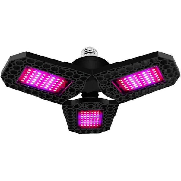 Plantelampe Foldbar Vækstlampe E27 80W 144 LEDs LED Vækstlys Fuld Spektrum, Blomster og Grøntsager Indendørs/Drivhus/Have LED Vækstlys