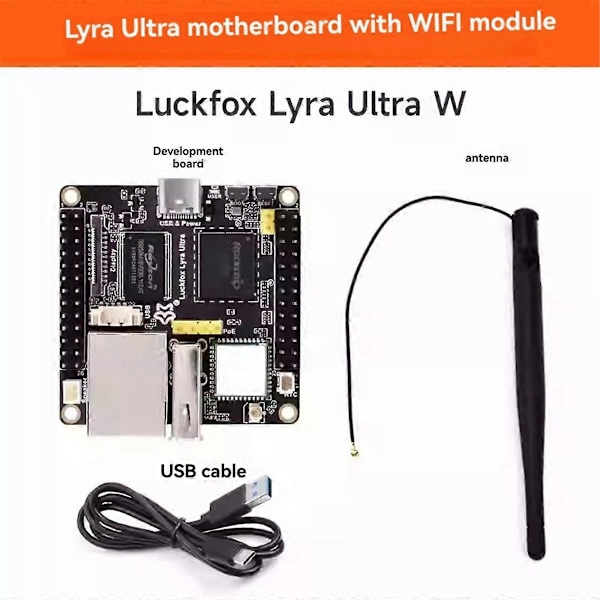 Ultra W RK3506B Linux -kehityskortti, 8 Gt EMMC, sisäänrakennettu 2,4 G WiFi6/Bluetooth 5.2/BLE ja PoE-portti