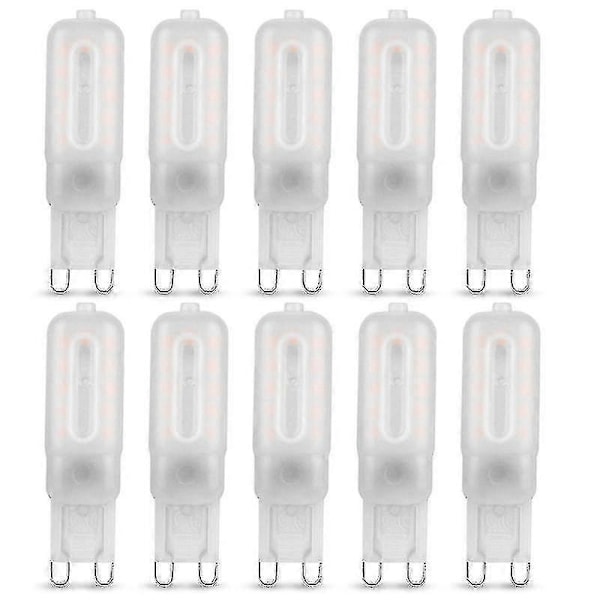 10 st G9 LED-lampa 5w Kallvit 6000k 220v Ersätter Halogenlampor Ej Dimbar