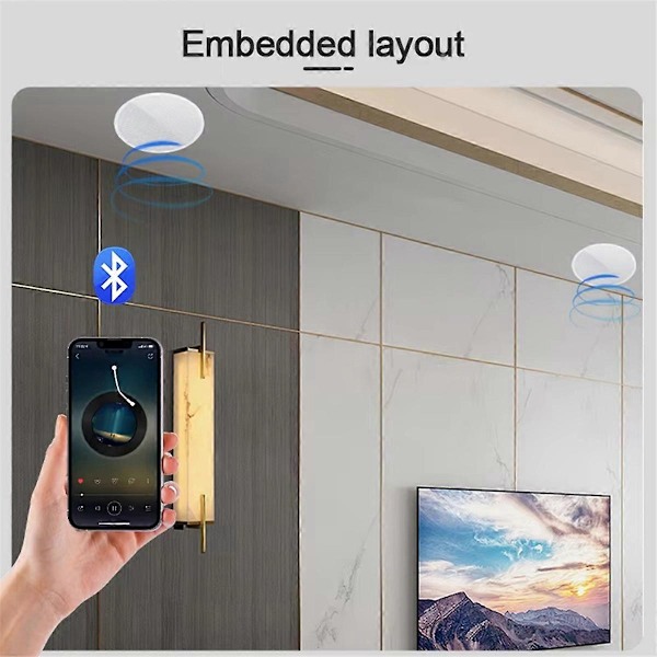 Høykvalitets Bluetooth Takmontert Høyttaler Profesjonell Surroundlyd Bluetooth Høyttalere Smart Hjem