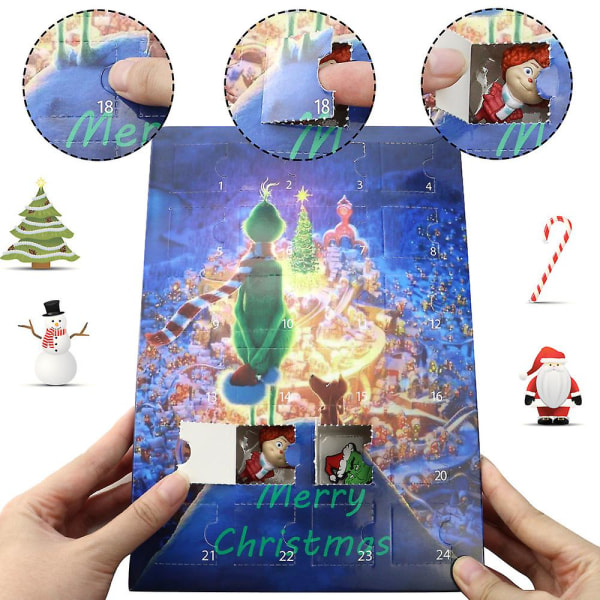 Adventskalender Advent Halloween Blind Box Christmas Grinch Scary Blind Box 24 Nedtellingskalender Blind Box style 1