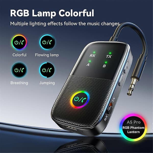 Bluetooth Transmitter Receiver, 2-i-1 Fly V5.2 Bluetooth Adapter
