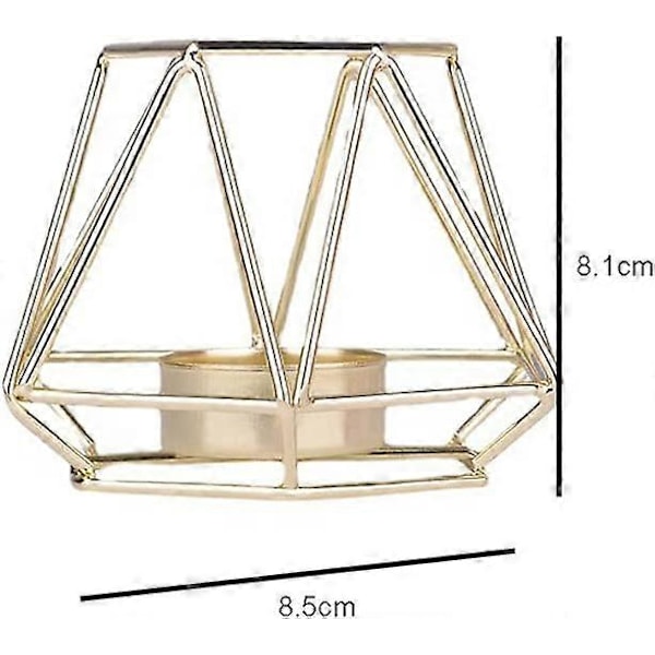 Tealighthållare Tealight Ljushållare Geometrisk Ljushållare Geometrisk Tealight Ljushållare (Small, Golden)