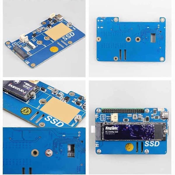 MPS2280P PCIE M.2 NVME SSD Utvidelseskort for Raspberry Pi 5