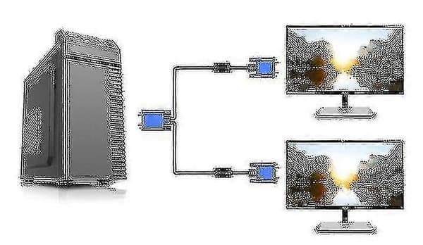 1 Inn 2 Ut Split Screen VGA-kabel