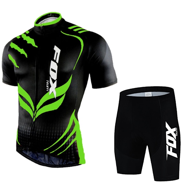 fox teleyi Cykeltröja Set Herr Sommar Utomhus Cykelkläder Snabbtorka Cykelkläder Andas MTB Cykeldräkt 6 XL