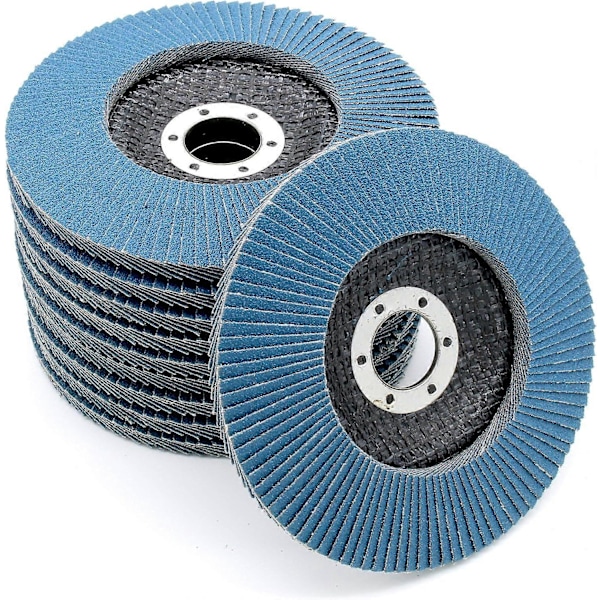 Slibeskive ruminddeling blå 10 stk. 125 mm korn 73 Rustfrit stål Slibeskiver Lamelslibeskiver