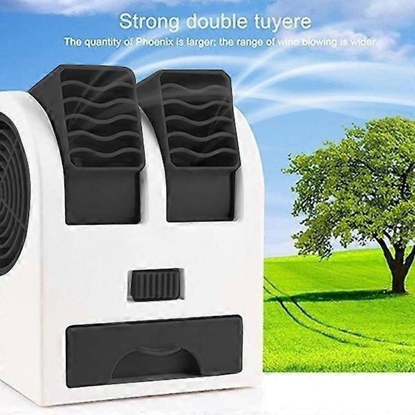 Mini Luftkonditionering 3-I-1 Fläkt Luftfuktare Renare för Hem/Utomhus USB/Batteridriven Portabel Tyst Luftkylare