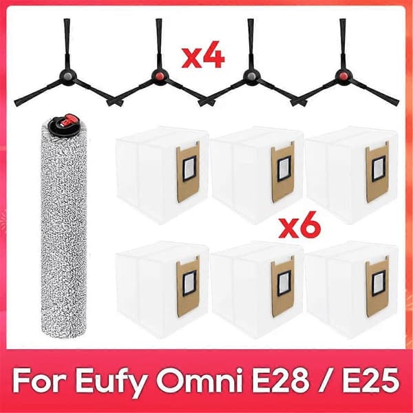 För Omni E25 / E28 Sidoborste Rulle Mopp Dammpåse Reservdelar Tillbehör