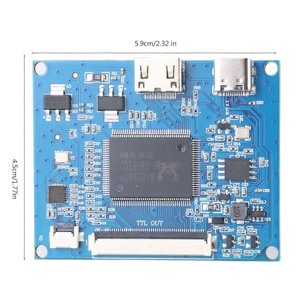 Touch Panel Board 50pin TTL LCD Skærm Panel Driver Board Controller Mainboard Hovedkort 800X480 Opløsning