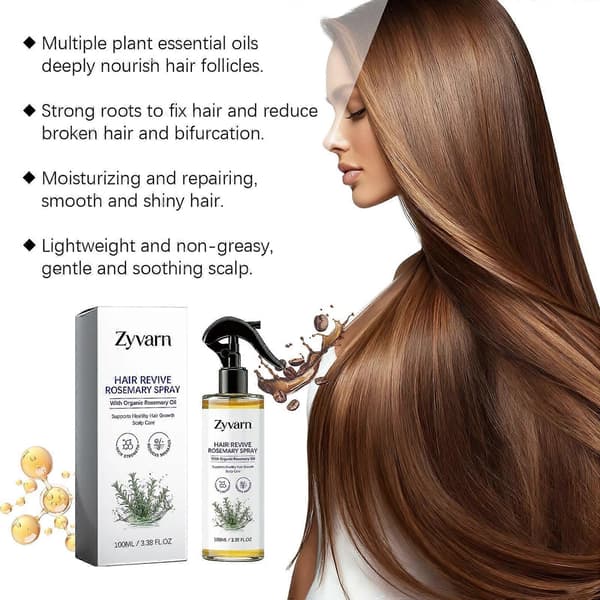 Rosmarin Hår Revive Spray, Mild Hårbotten- och Hårnärande Mist (100ml) 1PCS