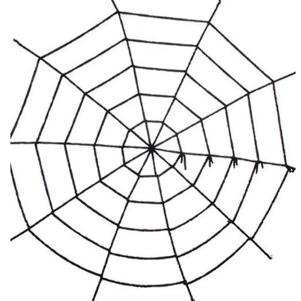 Simulering Spider Web Triangulering Halloween Udendørs dekoration Rekvisitter Stort Tricky Legetøj Temafest black 360CM