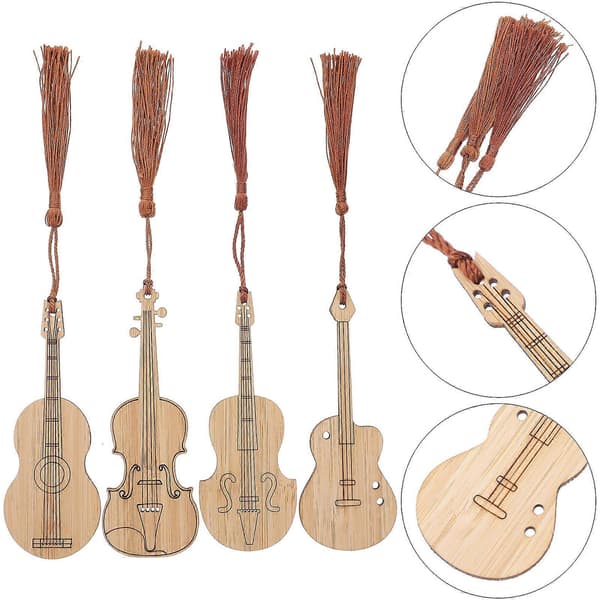 Gitar bokmerke bokmerker for studenter 4 stk sideklemmer