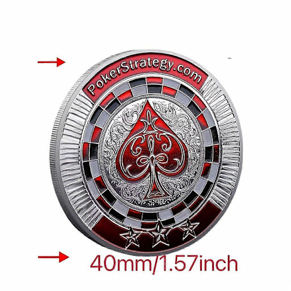 Nya modeller Hjärt Poker Chip Minnesmynt - Lyckomynt för Tur och Samlare