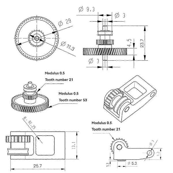 3D-tulostintarvikkeet Bamboo Lab Karkaistu teräs ekstruuderiyksikkö - [vain X1C-sarjalle]