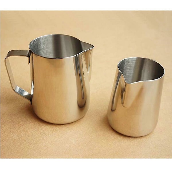 Espresso melkekanne i rustfritt stål for melkeskumming og damping 600/1000/1500ml