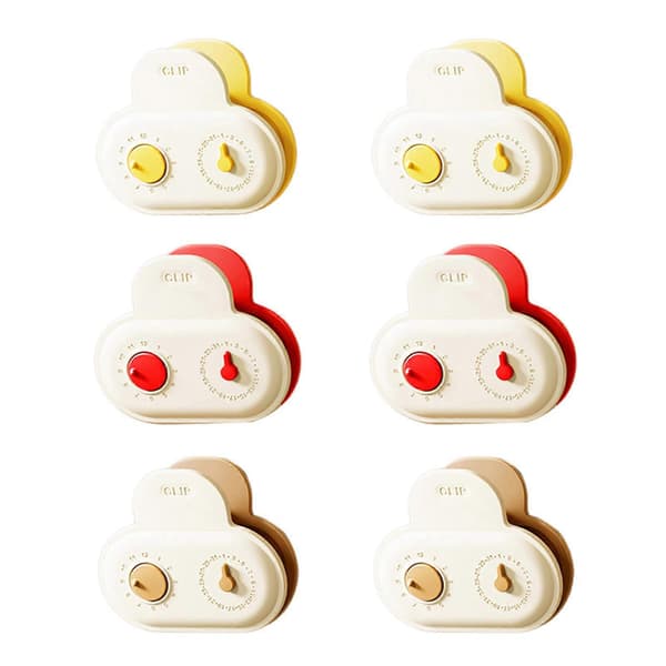 Søt kjøleskapsmagnet for snacks- og kaffepose 6pcs