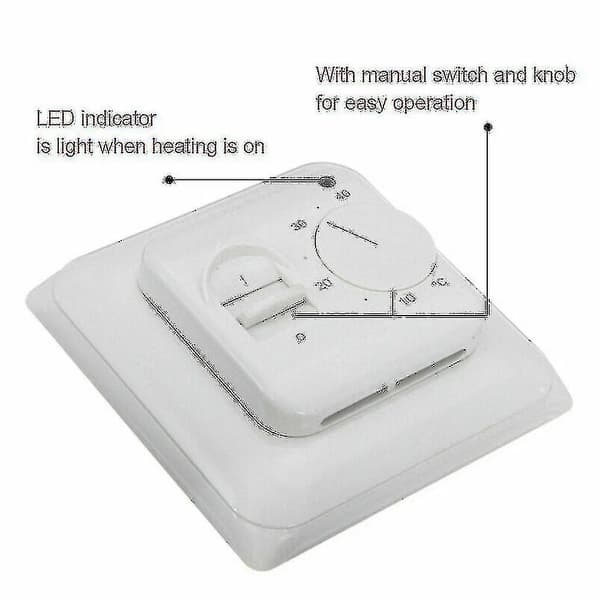 Elektrisk gulvvarme termostat temperaturkontrollbryter + sensor kabel A