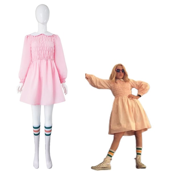 Stranger Cos Things sesong 11 Cosplay kostyme kjole antrekk Halloween karneval dress XL