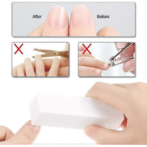 10 Slipar Nagelbufferblock Nagelkonst Tips Verktyg, Professionell Poleringsfil För Slipning