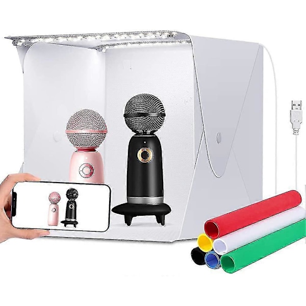 Mini Kannettava Valokuvausstudio Kuvausteltta, Jhs-tech Pieni Kokoontaitettava Led-valolaatikko